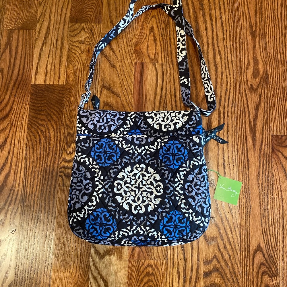 Vera Bradley Blue and Black Patterned Crossbody Bag